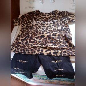 Cute Girls Matching Shorts Set